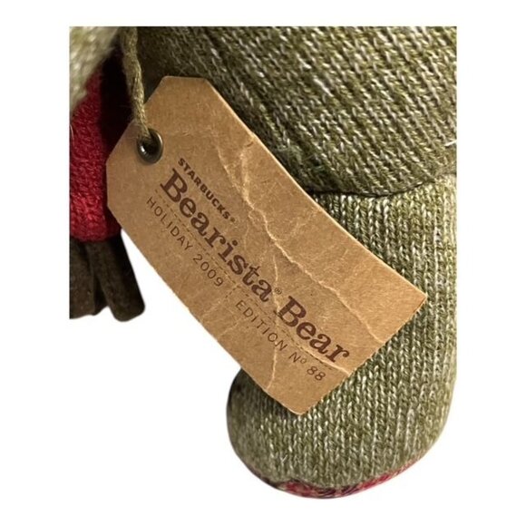 Starbucks Bearista Bear Plush 88th Edition 2009 - Winter Holiday, Plaid Scarf - Picture 7 of 8